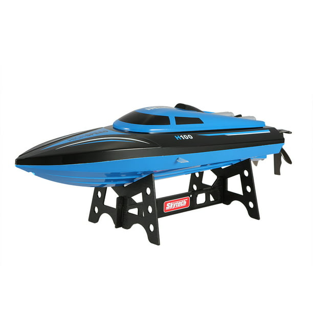 JJRC RC Boats Boat Toys for Pools and Lakes Remote Control Boats for Kids Adults 2.4Ghz Radio Controlled Boat Self Righting Rechargeable 10km/h High Speed Race Boat Gifts for Boys Girls Blue 